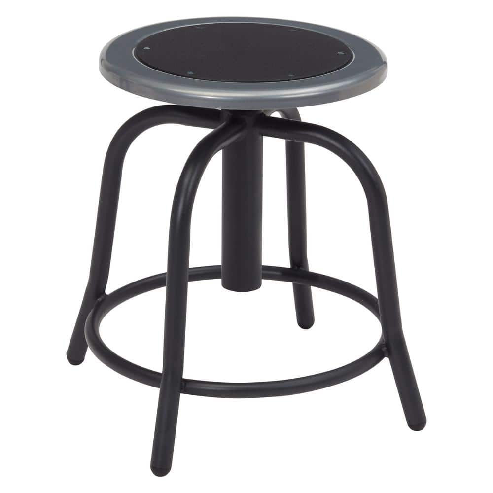 18 in. to 25 in. Height Black Seat and Black Frame Adjustable Swivel Stool price history on PriceWatchPro