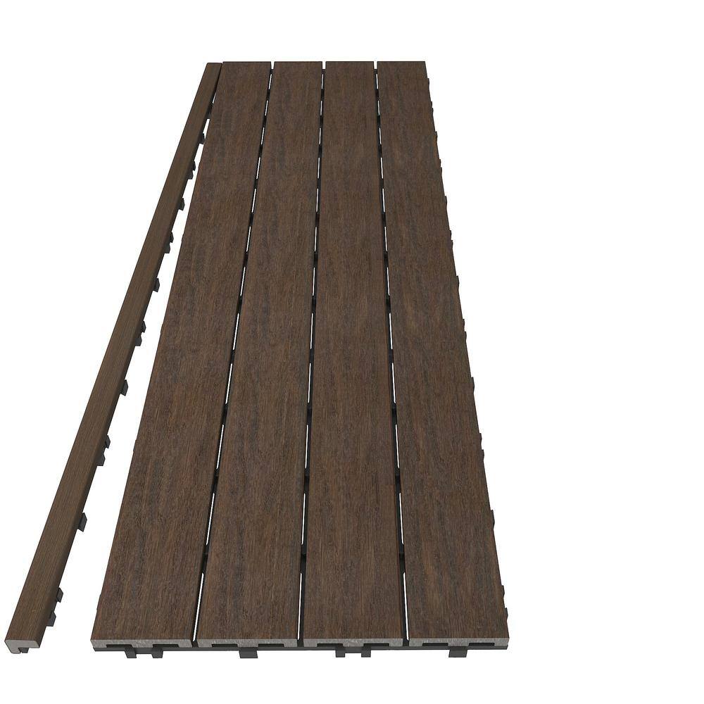 Brazilian Ipe Composite Deck Tile Straight Trim, 3 ft