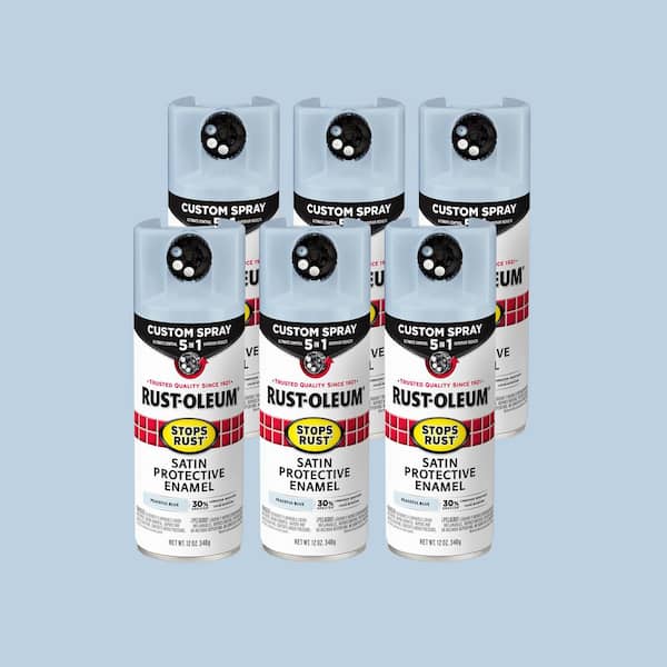 Rust-Oleum Stops Rust 12 oz. Custom Spray 5-in-1 Satin Peaceful Blue Spray Paint (Case of 6)