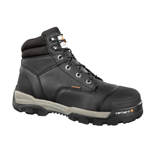 Carhartt Men's Ground Force Waterproof 6'' Work Boots - Composite Toe - Black Size 8.5(W)
