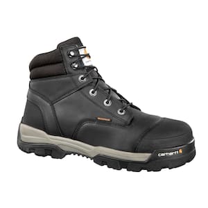 Carhartt Men s Ground Force Waterproof 8 Work Boots Composite Toe Black Size 10 W CMR8959 10W The Home Depot