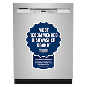 24 in. Fingerprint Resistant Stainless Front Control Built-In Tall Tub 50 dBA Dishwasher with Dual Power Filtration