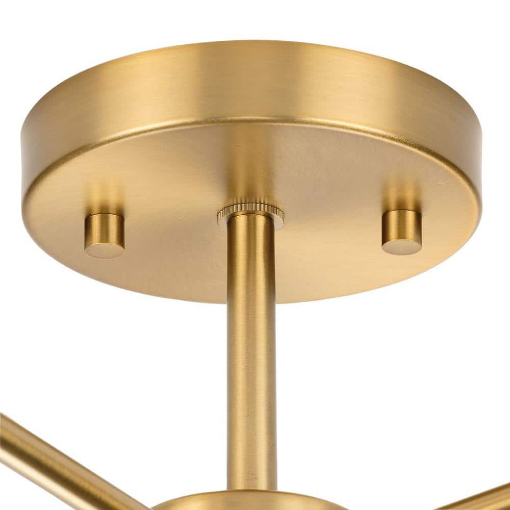 Brushed Bronze 5-Light Semi-Flush Mount Ceiling Fixture