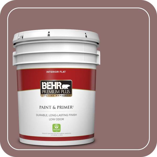 BEHR PREMIUM PLUS 5 gal. #MQ1-47 Touch of Class Flat Low Odor Interior Paint & Primer
