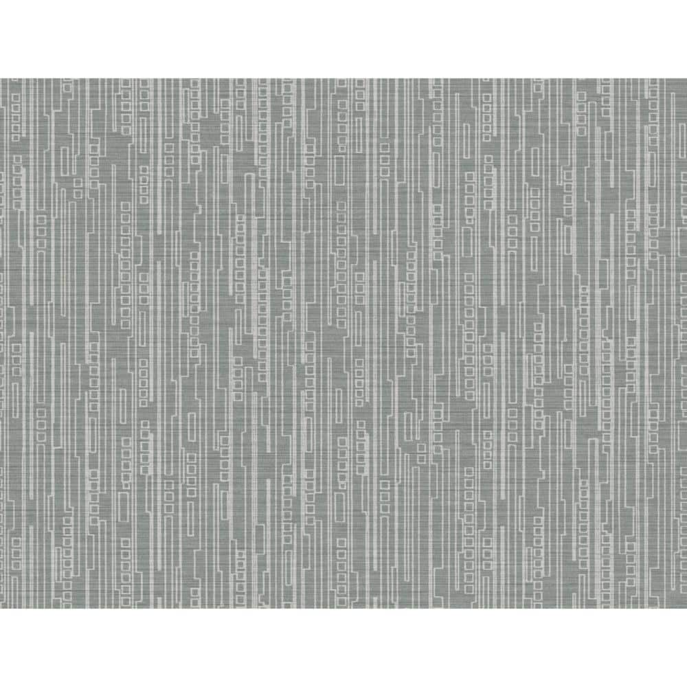 Vertical Geo Gray Paper Strippable Non-Pasted Wallpaper Roll ( Cover 60.75 sq. ft. )