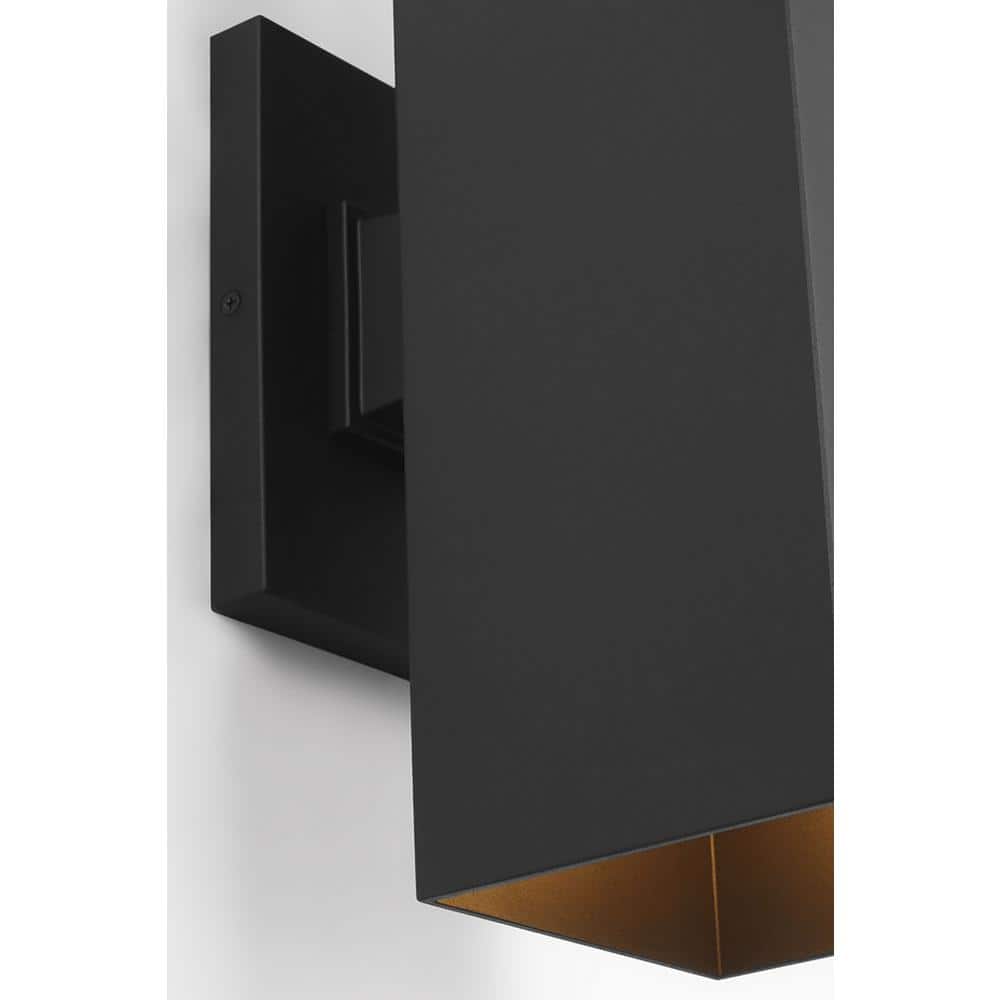 Textured Black Tall Aluminum Outdoor Sconce