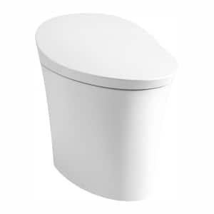 Veil Intelligent Comfort Height 1-Piece 1.28 gallons per flush, Elongated Dual-Flush Toilet in White