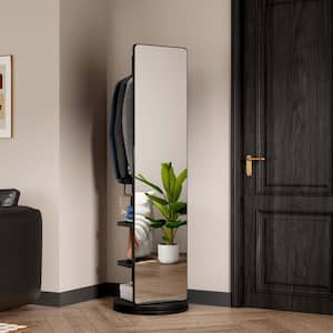 White 14 in. W x 66 in. H Full Length Mirror, Full Body Floor