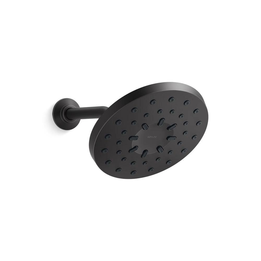 Viron 1-Spray Pattern 8 in. Wall Mount Fixed Shower Head in Matte Black price history on PriceWatchPro