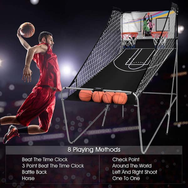 Lanos Basketball Arcade Game, Double Electronic Hoop