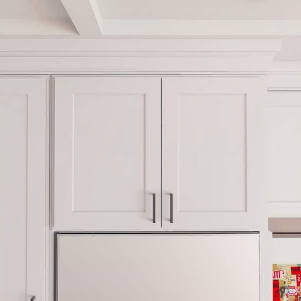 Easy-DIY 36 in. W x 24 in. D x 24 in. H in Shaker White Ready to Assemble Wall Refrigerator Kitchen Cabinet with 2 Doors