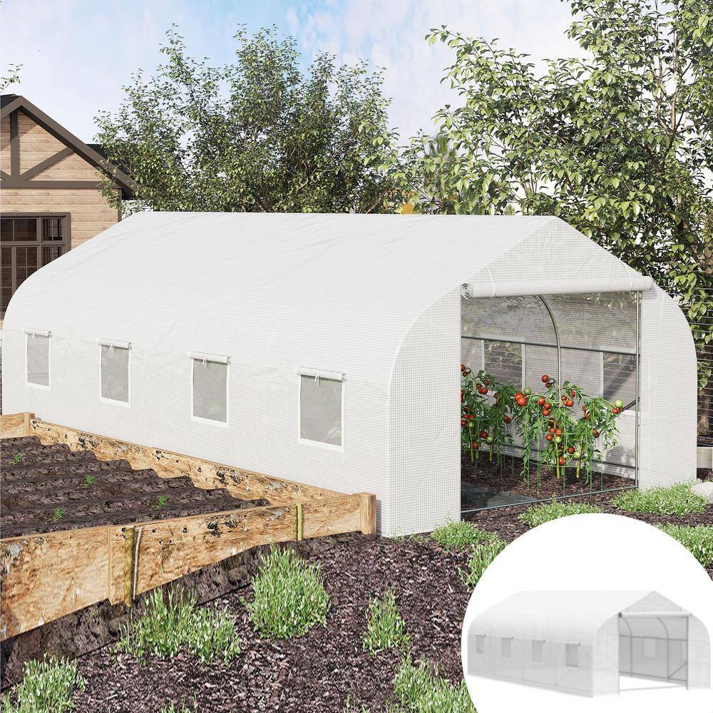 ToolCat 20 ft. x 10 ft. x 7 ft. Outdoor Walk in DIY Greenhouse