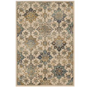 Isabella Oyster 5 ft. x 7 ft. Abstract Area Rug