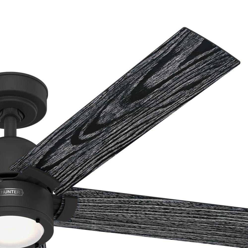 Erling Matte Black 52" Ceiling Fan with LED Light and Remote