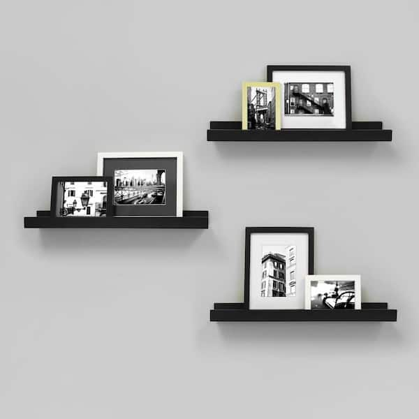 Kiera Grace Maine Wall Shelf - Black - 16 in