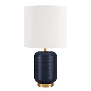 Lambert 15 in. Matte Navy Ceramic Mini Accent Lamp