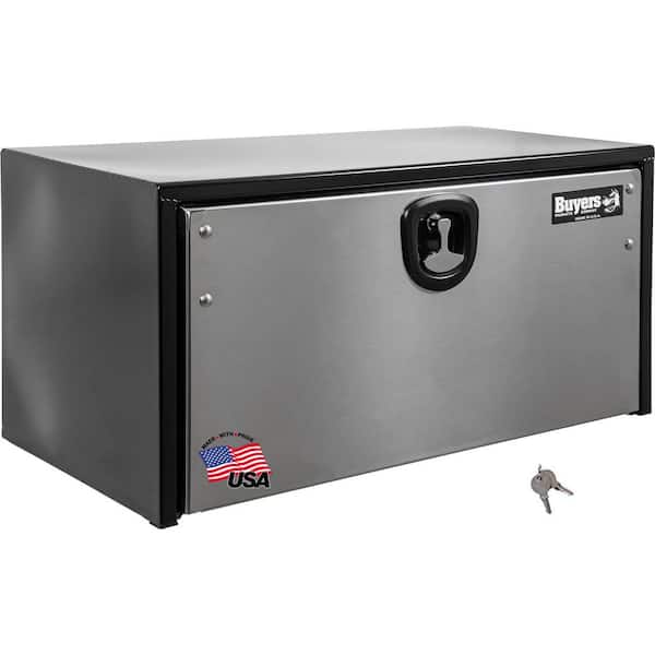 BUYERS PRODUCTS 18 x 18 x 36 in. Black Steel Under body Truck Box With Stainless Steel Door