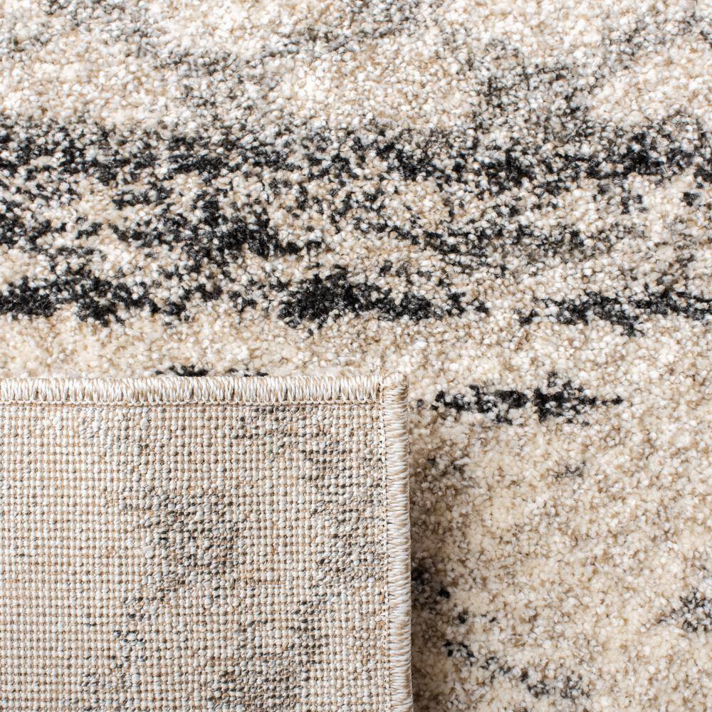 LuxaShag Abstract Gray 36" Reversible Synthetic Area Rug