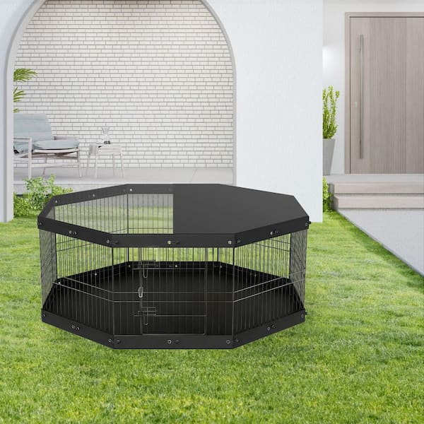 Dog Playpen, 24 in. H Pet Fence Puppy Crate Kennel, Indoor Outdoor Dog Bed for Small Medium Pets, 2025 Update