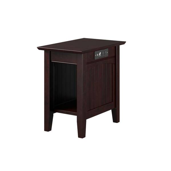 Atlantic Furniture Nantucket Chair Side Table with Charging Station in