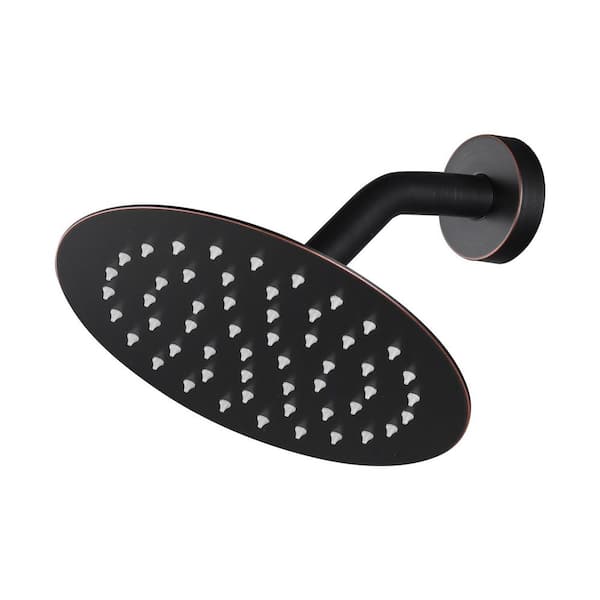 1-Spray Patterns with 1.75 GPM 8 in. Wall Mount Rain Fixed Shower Head in Oil Rubbed Bronze