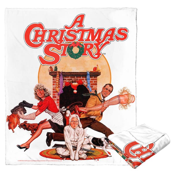 THE NORTHWEST GROUP A Christmas Story Silk Touch Multi-Colored Throw Blanket Christmas Story Poster