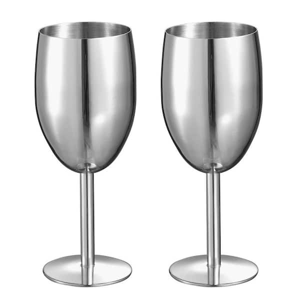 Visol Jacqueline 8 oz. Stainless Steel Champagne Glass (Set of 2)