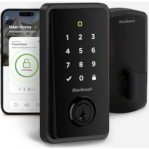 Kwikset SmartCode 916 Z-Wave Touchscreen Contemporary Matte Black