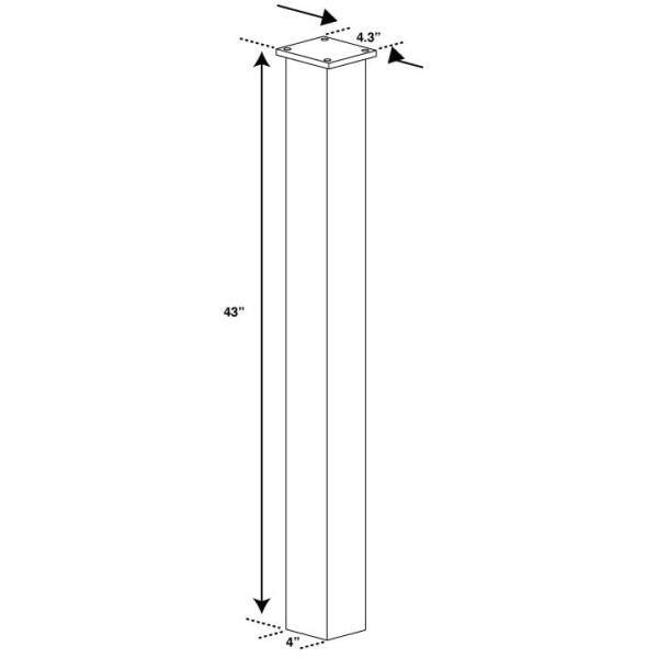Bronze Heavy-Duty Steel In-Ground Mailbox Post