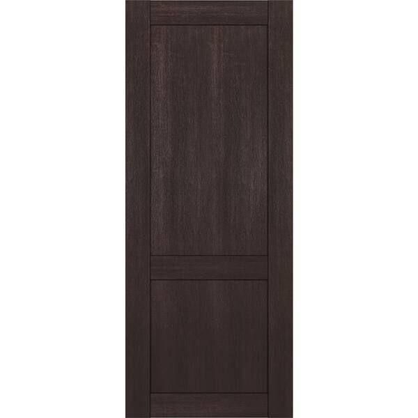 Belldinni 2 Panel Shaker 18 in. x 84 in. No Bore Veralinga Oak Solid Composite Core Wood Interior Door Slab