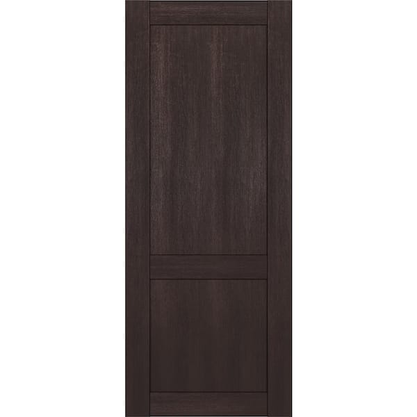 Belldinni 2 Panel Shaker 24 in. x 84 in. No Bore Veralinga Oak Solid Composite Core Wood Interior Door Slab