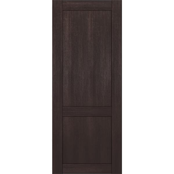 Belldinni 2-Panel Shaker 28 in. W. x 96 in. No Bore Vera Linga Oak Solid Composite Core Wood Interior Door Slab