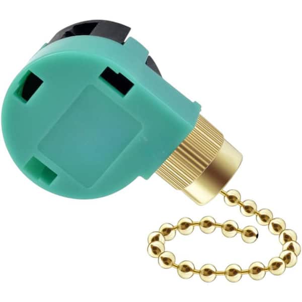 Ceiling Fan Switch 3 Speed 4 Wire Pull Chain Green Replacement Control for Fan Light Wall Lamps, 3-Pack