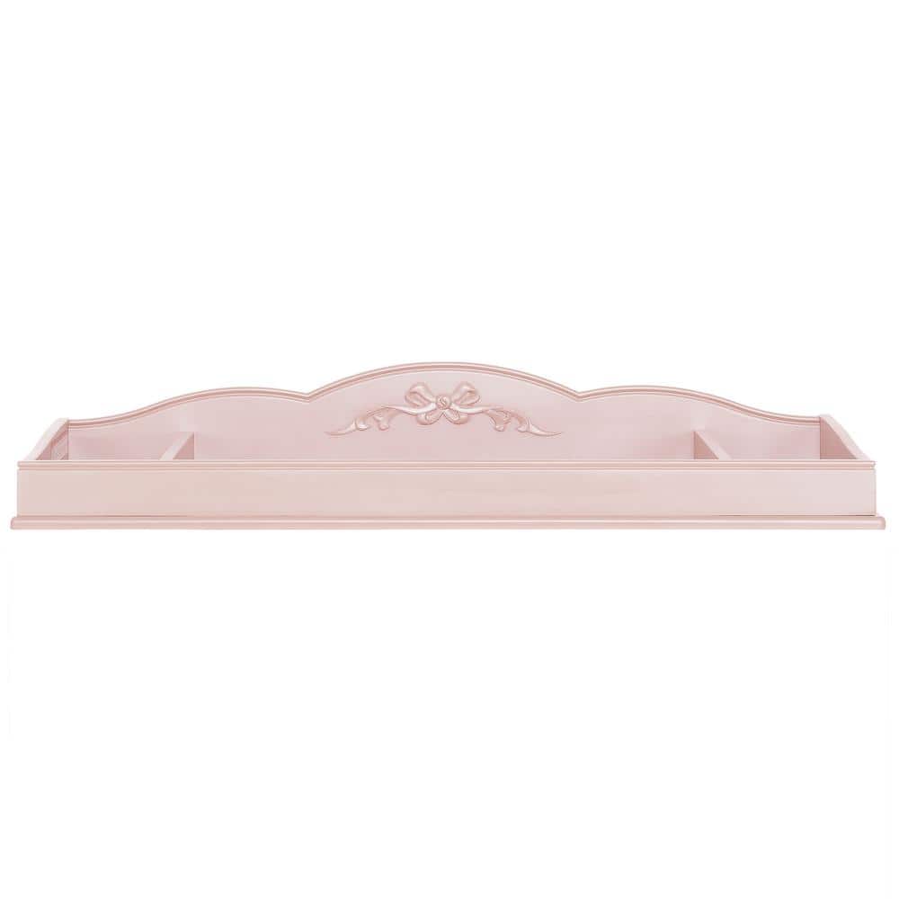 Evolur Aurora Blush Pink Changing Tray Full Assembly I Lasting Quality I Intricate Ribbon Bow Scrollwork -  851NT-BL
