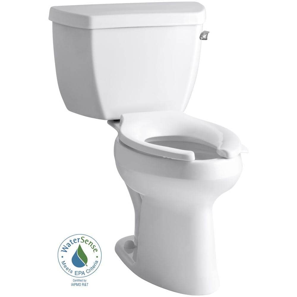 White Vitreous Two-Piece Elongated High Efficiency Toilet