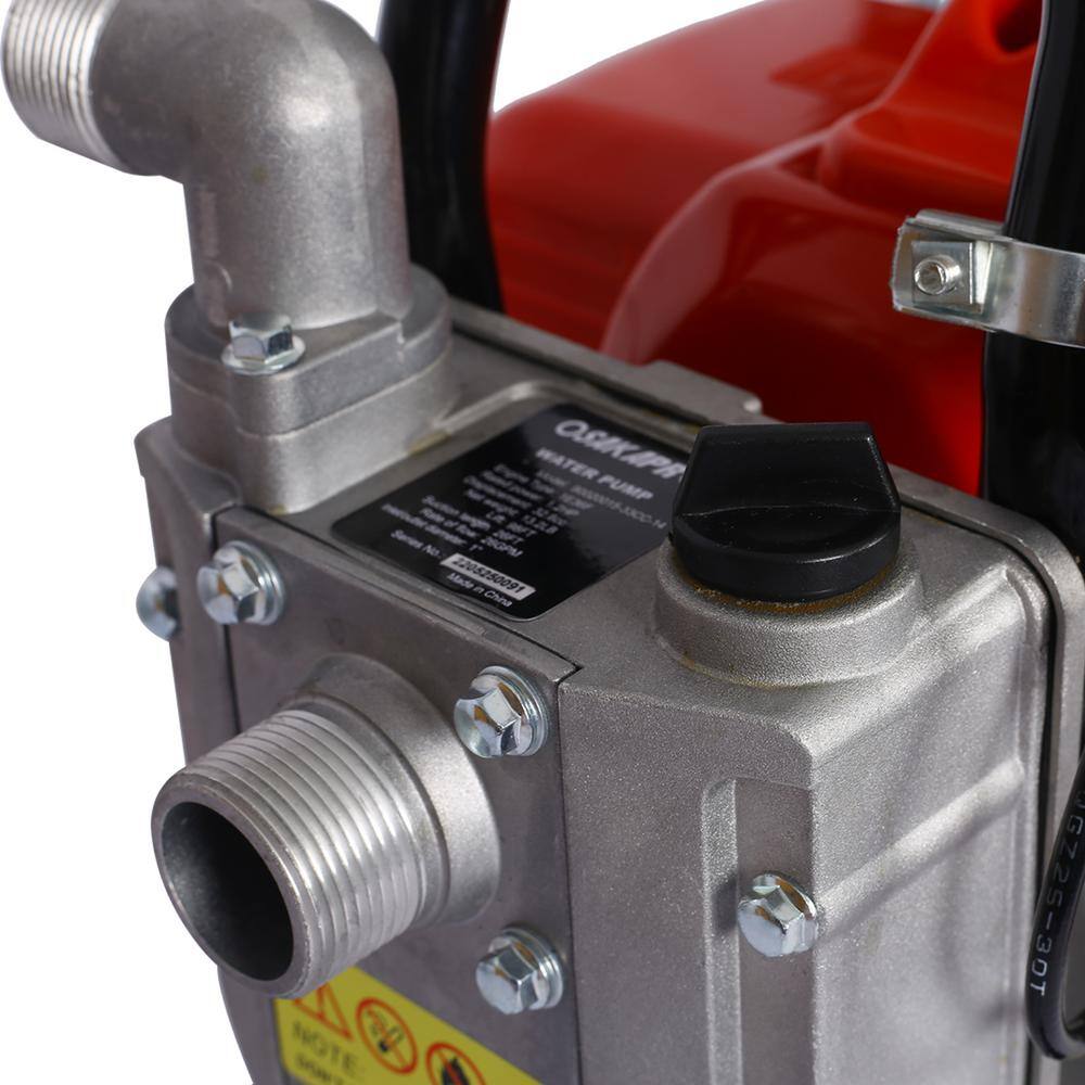 1.2HP Orange Steel Gas Powered Water Transfer Pump