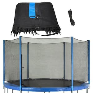 Machrus Trampoline Replacement Net for 13 ft. Round Frames Using 6 Straight Poles, Installs Outside of Frame Net Only