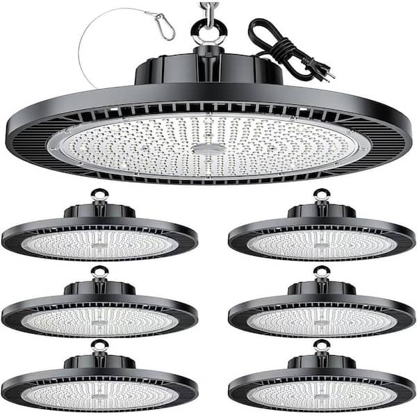 LED High Bay Light 200-Watt 5000K 30000lm with US Plug 5ft Cable for Warehouse Workshop Factory Gym Garage