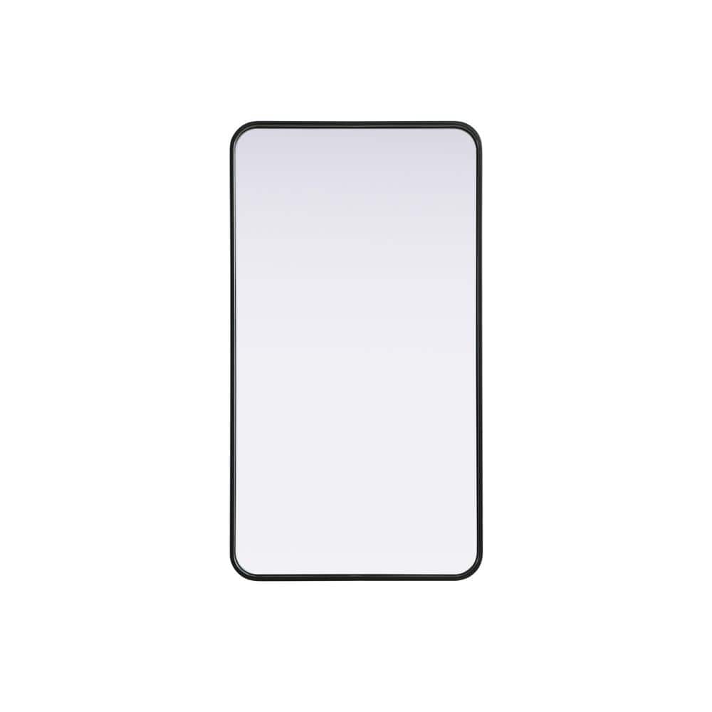 Timeless Home Black 22 in. W x 40 in. H Contour Wall Mirror