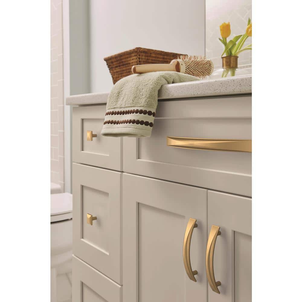 Champagne Bronze Square Cabinet Knob with Mounting Hardware