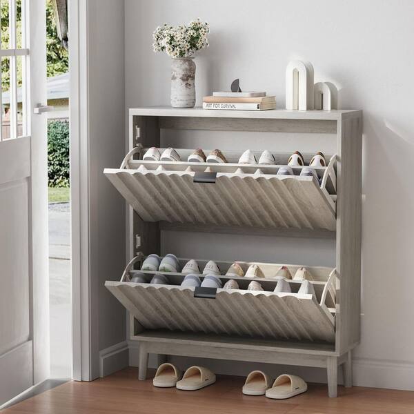 Display Cabinet Anda Norr White Entryway Storage Organizer Sauder