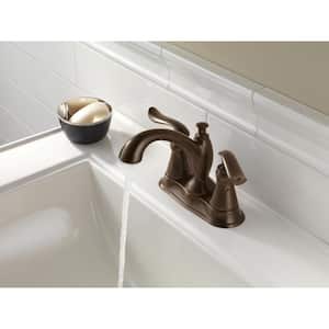 Linden 4 in. Centerset 2-Handle Bathroom Faucet with Metal Drain Assembly in Venetian Bronze