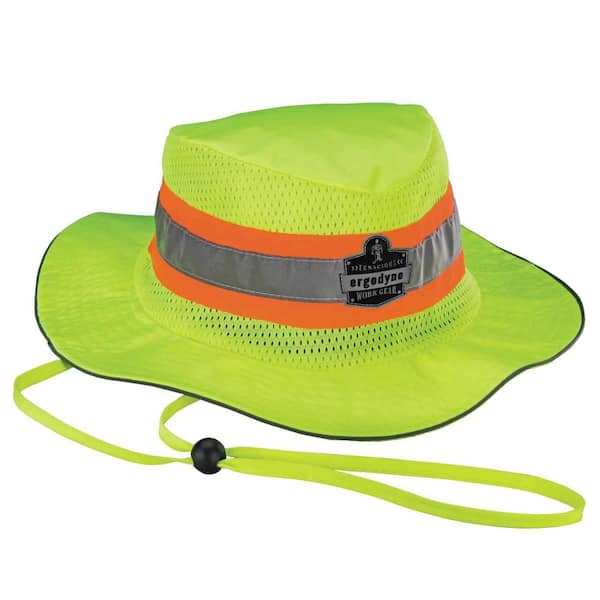 Safety Caps Reflective Hi-Visibility Lightweight Mesh Cap Lime Green 