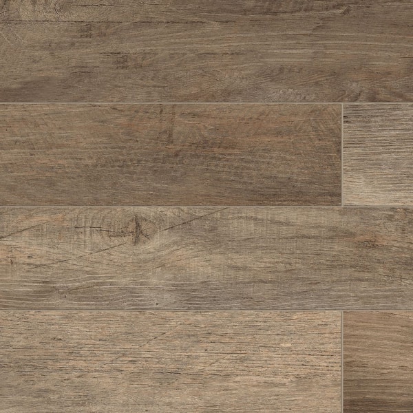 Bedrosians Sample-Yorkwood 4 in. x 5 in. Matte Brown Porcelain Wood Look Subway Tile