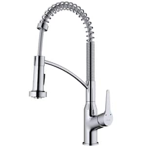 Scottsdale Single Handle Pull Down Sprayer Kitchen Faucet in Polished Chrome
