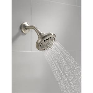 6-Spray Patterns 1.75 GPM 4.38 in. Wall Mount Fixed Shower Head in Spotshield Brushed Nickel