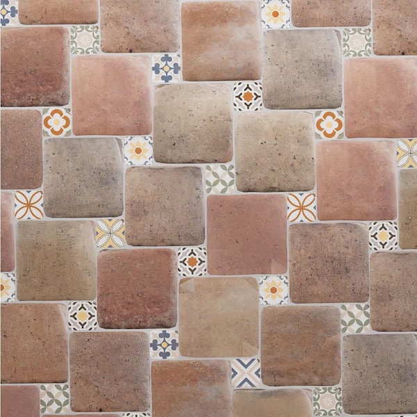 Benisa Marelle Cotto with Paladio Taco 6 in. x 8 in. Porcelain Floor and Wall Tile (10.44 sq. ft. /Case)