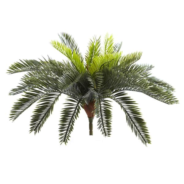 Nearly Natural Indoor 13 in. Cycas Artificial Plant (Set of 2) 6075-S2 ...