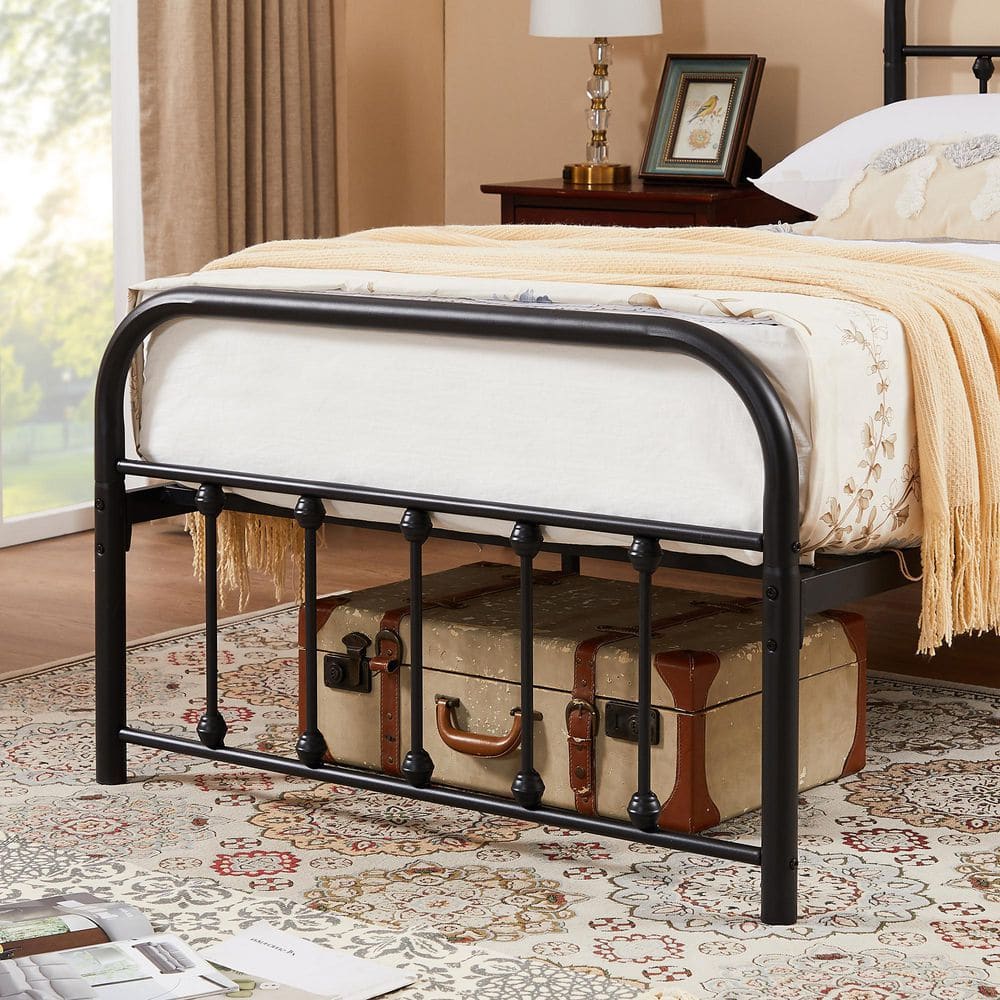 Queen Bed Frame with Headboard, Heavy Duty Platform Bed Frame, No Box Spring Needed, Under Bed Storage Space, 60.9 in. W - thumbnail 9
