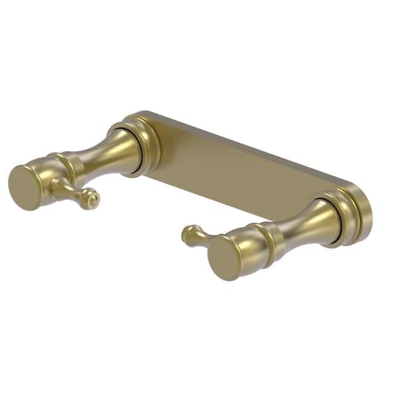 Traditional Style Rollerless Wall Mounted Toilet Paper Holder in Satin Brass